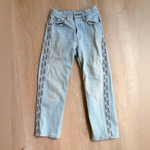 Levi's Light Blue Straight-Leg Jeans with Side Logo Tape